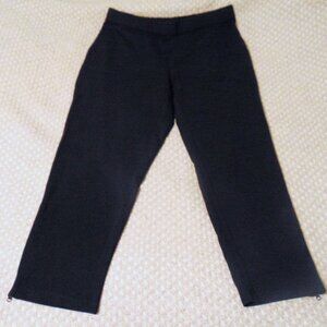 NWT CJ Banks Career Stretch Pants | Plus 1X Black Zip Ankles Comfort Workwear